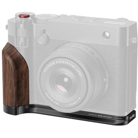 SmallRig 5266 L-Shape Mount Plate with Wooden Handle for FUJIFILM GFX100RF (Black)