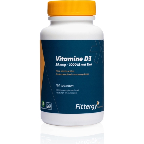 Fittergy Vitamine D3 25mcg Met Zink
