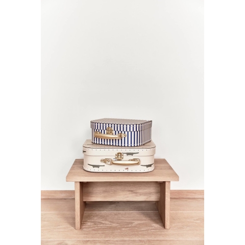 OYOY Koffer - 2 st. - Crocodile & Stripe - Beige - OYOY - OneSize - Opbergen