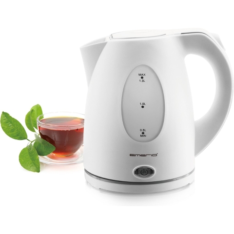 EMERIO Wasserkocher Waterkoker Snoerloos Aantal/Volume: 1.3 l Wit
