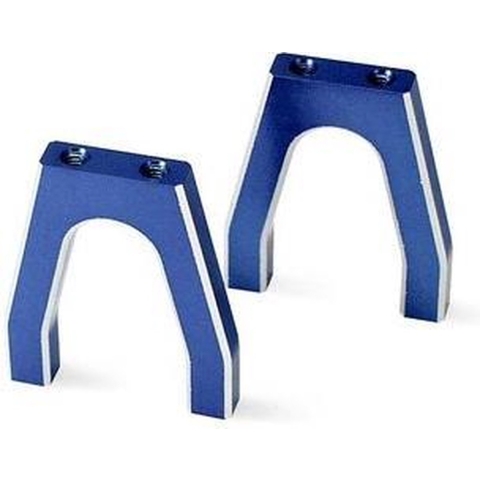 Servo mounts, throttle/ brake (machined aluminum) (blue) (f&r)/ machine screws (8)