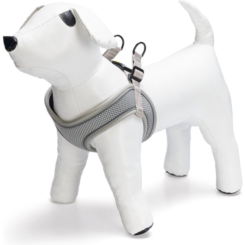 Beeztees Premium Parinca Instaptuig - Hondentuig - Nylon"Neopreen - Grijs - 50-60x2 cm