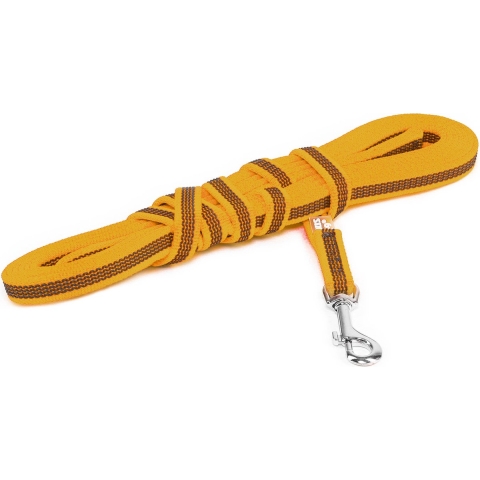 Lange lijn hond - Antislip - 14mm x 5m - Met handvat - Oranje