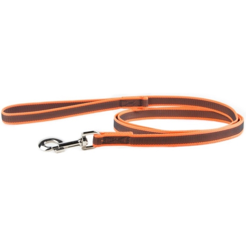 Antislip Hondenriem - 20mm x 1,2m - Met handvat - Oranje