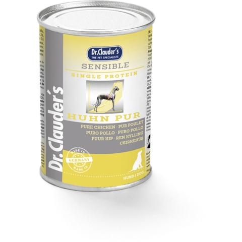 Dr. Clauder's Sensible puur kip natvoer hond 6 x 400 g