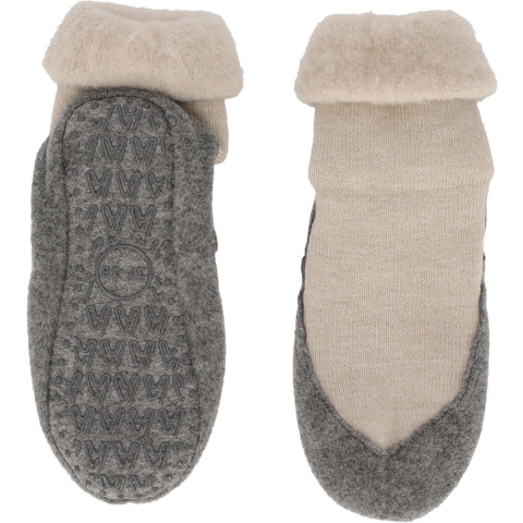 Apollo Wollen Antislip Huisslof Beige Maat 43/44