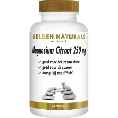 Golden Naturals Magnesium Citraat 250mg Capsules