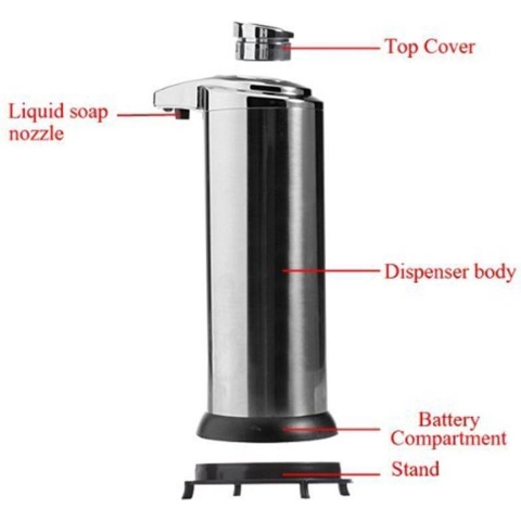 Luxe Automatische Zeepdispenser Touch Free Soap Dispenser RVS Look