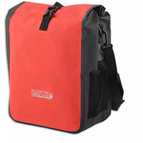 Enkele fietstas Single Pannier bag 21L Rood-zwart