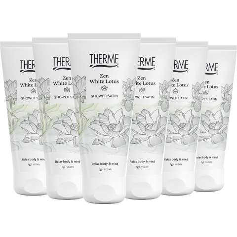6x Therme Shower Gel Zen White Lotus 200 ml