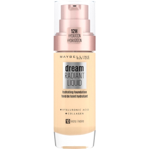 1+1 gratis: Maybelline Dream Radiant Liquid Foundation 10 Ivory