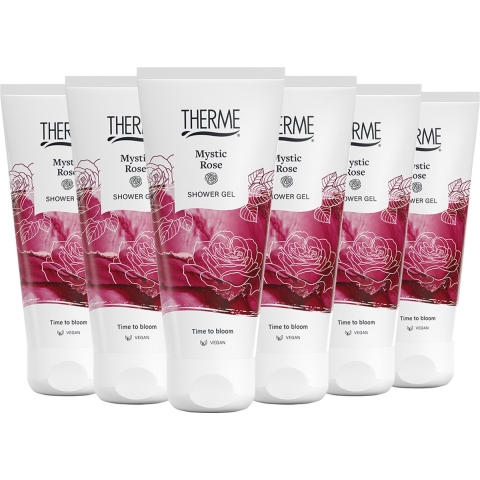 6x Therme Shower Gel Mystic Rose 200 ml