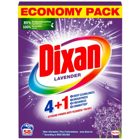 Dixan Waspoeder - 58 Wasbeurten 4+1 Extreme Power Lavendel 3,48 kg