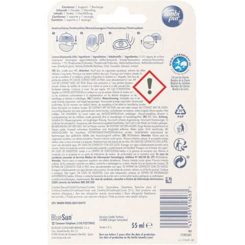 12x Ambi Pur Toiletblok Starterkit 5in1 Lemon&Mandarine