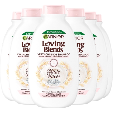 6x Garnier Loving Blends Milde Haver Shampoo 300 ml