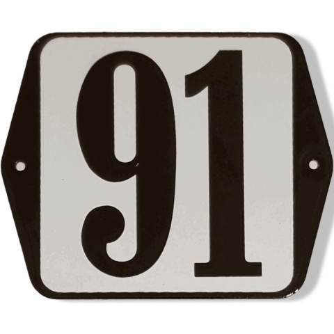 Huisnummer standaard nummer 91 - Warentuin mix