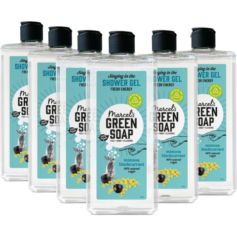 6x Marcel's Green Soap Douchegel Mimosa&Zwarte Bes 300 ml