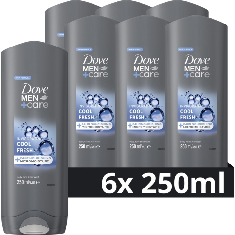 6x Dove Douchegel Men+ Care Cool Fresh 250 ml