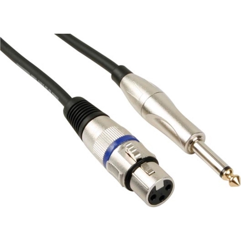 Xlr-kabel xlr vrouwelijk naar jack 6.35 mm mono 6 m - Velleman