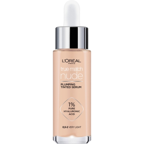1+1 gratis: L'Oréal True Match Nude Getint Serum 0.5-2 Very Light 30 ml
