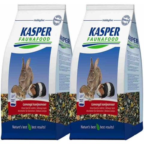 2x Kasper Faunafood Konijnenvoer Gemengd 3,5 kg