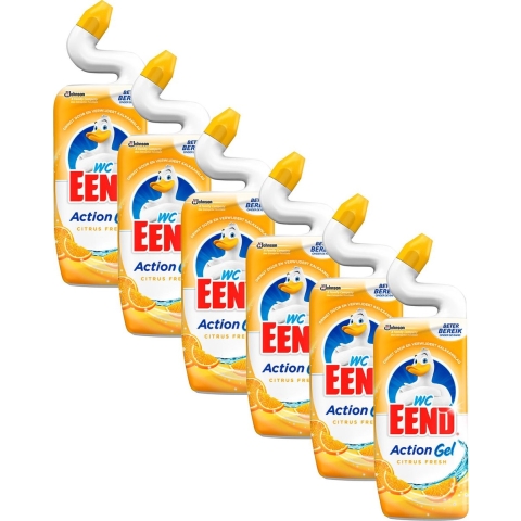 6x WC Eend Toiletreiniger Action Gel Citrus Splash 750 ml