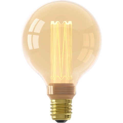 LED Glassfiber Globe Lamp G95 220-240V 3,5W 120lm E27, goud 1800K dimbaar - Calex