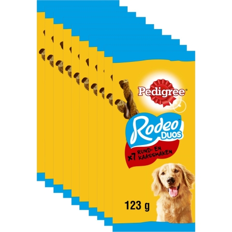 10x Pedigree Rodeo Kauwsticks Duo Hondensnacks Rund&Kaas 123 gr