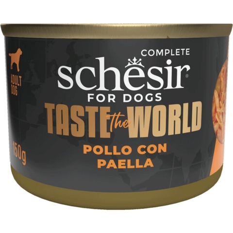 8x Schesir Taste The World Hond Kip&Paella 150 gr