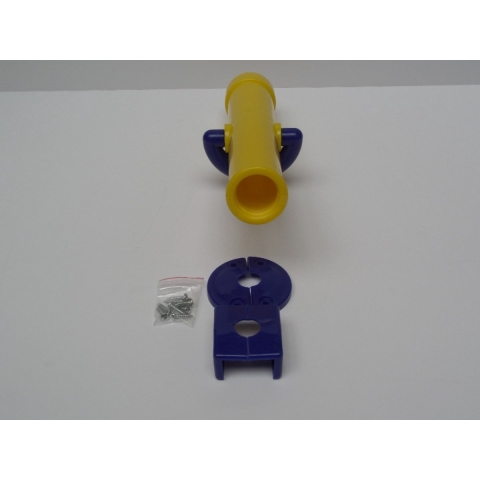Telescoop in kunststof lengte 310 mm incl. schroeven geel - Hermic