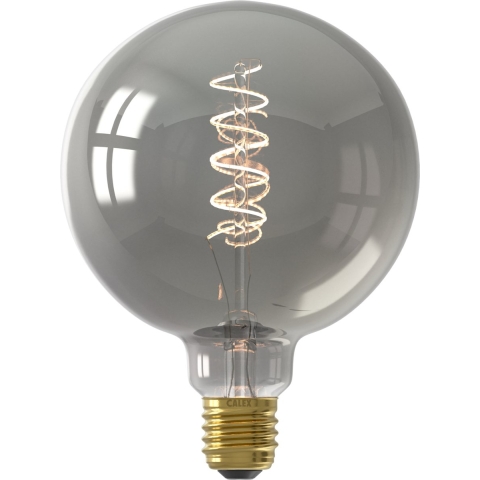 LED volglas Flex Filament Globelamp 220-240V 4W 136lm E27 G125, Titanium 1800K Dimbaar - Calex