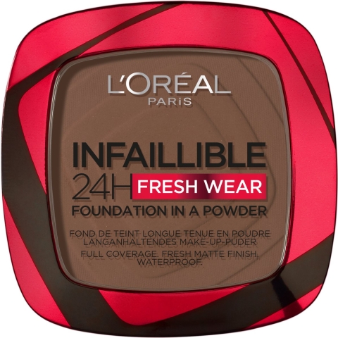 1+1 gratis: L'Oréal Infaillible 24H Fresh Wear Foundation Poeder 390 Ebene