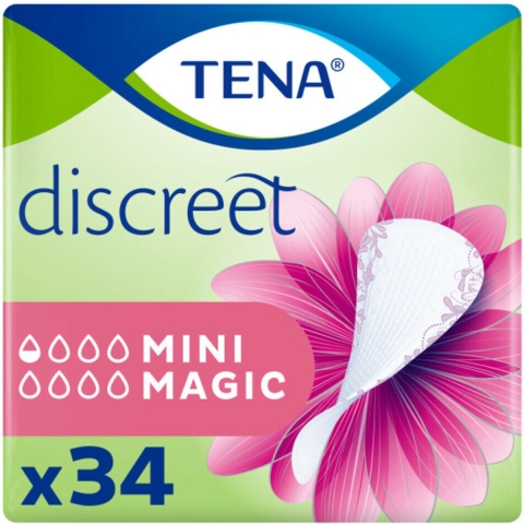 6x TENA Discreet Mini Magic 34 stuks