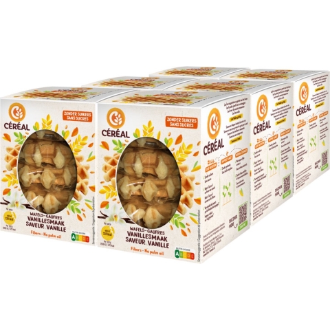 6x Céréal Wafels Vanille 150 gr