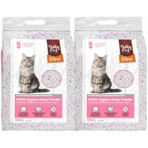 2x HobbyFirst Feline White Hygiëne Baby Powder 12 liter