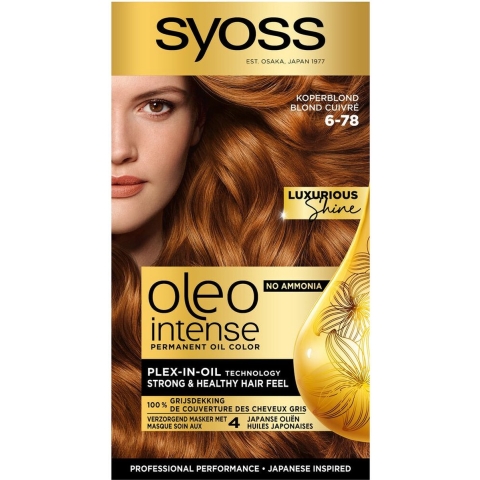 2+2 gratis: Syoss Oleo Intense Haarverf 6-78 Koperblond