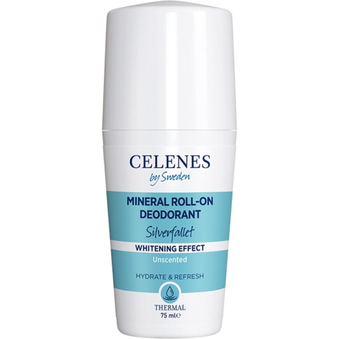3x Celenes Thermal Mineral Roller Deodorant Whitening 75 ml