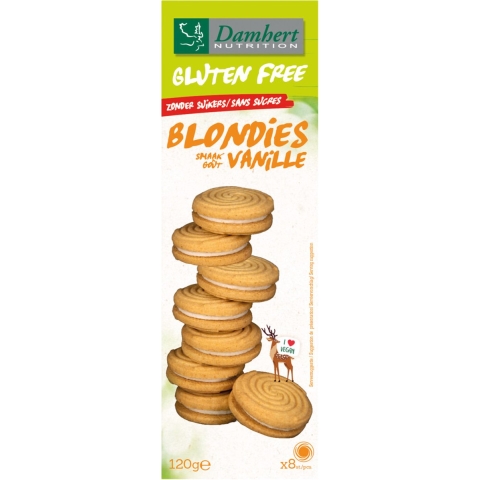 8x Damhert Koek Blondies Glutenvrij 120 gr