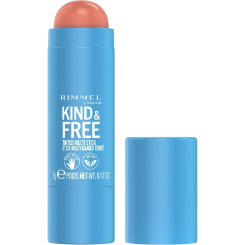 1+1 gratis: Rimmel Kind&Free Multi Stick Blush en Lipstick Peachy Cheeks 002 5 gr