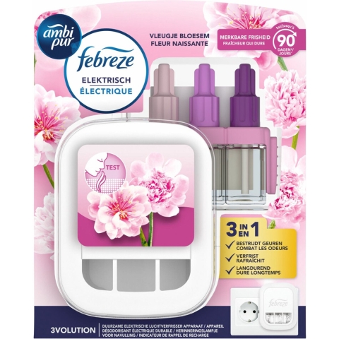 4x Ambi Pur 3volution Starterkit Vleugje Bloesem 20 ml