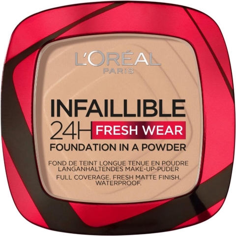 1+1 gratis: L'Oréal Infaillible 24H Fresh Wear Foundation Poeder 130 True Beige 8 gr