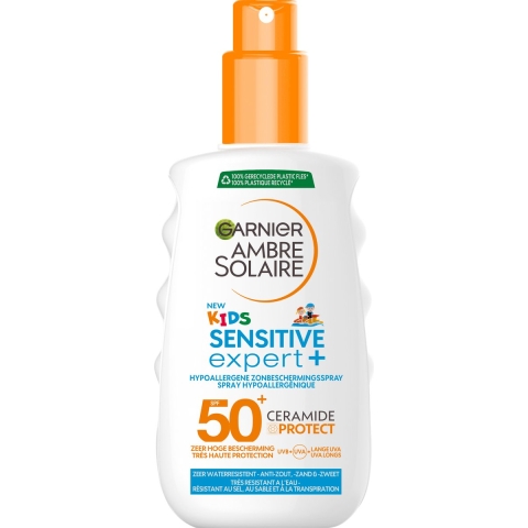 1+1 gratis: Garnier Ambre Solaire Sensitive Expert+ Kids Zonnebrandspray SPF 50+ 150 ml