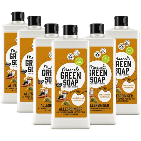 6x Marcel's Green Soap Allesreiniger Sandelhout&Kardemom 750 ml