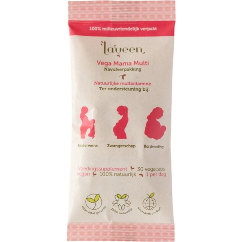 Gratis Verzending: Laveen Mama Multi Vegan Navulverpakking 30 capsules