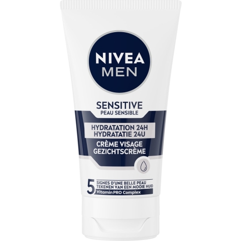 1+1 gratis: Nivea Men Gezichtscrème Sensitive 75 ml