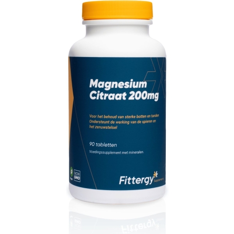 Gratis Verzending: Fittergy Supplements Magnesiumcitraat 200mg 90 tabletten