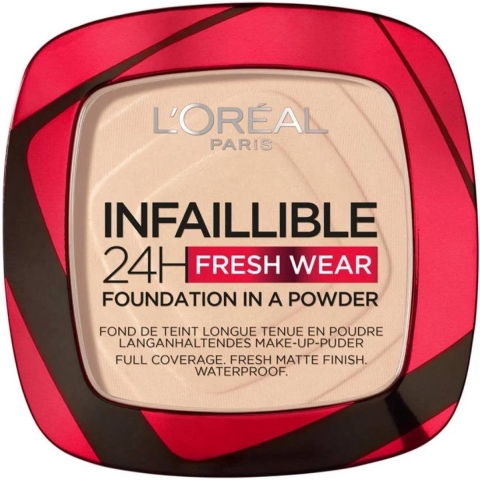1+1 gratis: L'Oréal Infaillible 24H Fresh Wear Foundation Poeder 20 Ivory 8 gr