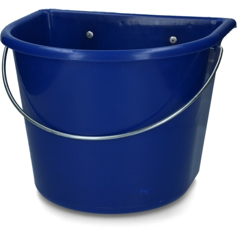 Voerbak 15 l met ophang en hengsel donkerblauw