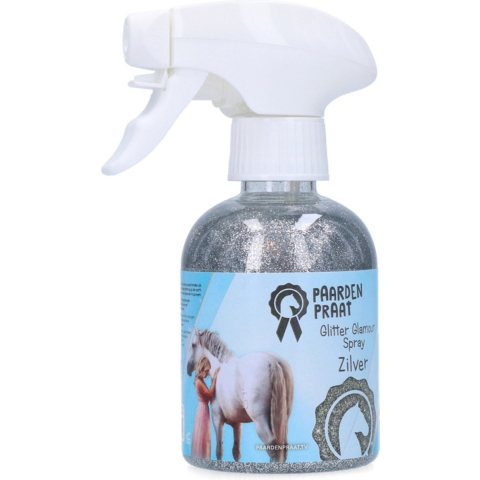 Paardenpraat Glitter Glamour Spray Zilver