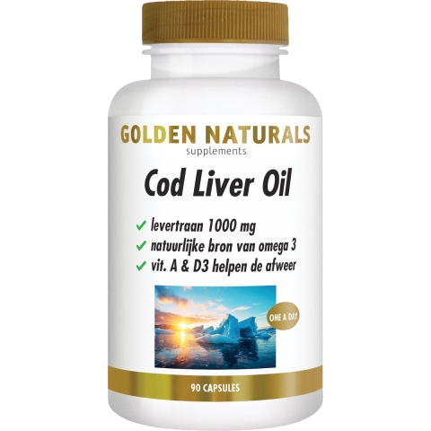 Gratis Verzending: Golden Naturals Cod Liver Oil 90 softgels